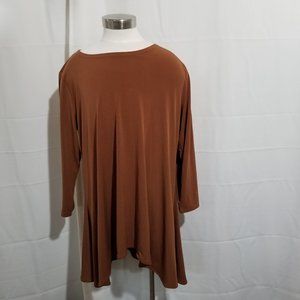 Alfani Tunic Top Size Large Medium Brown